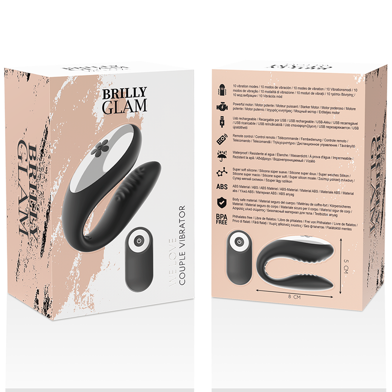 Vibratore Coppia con Telecomando Brilly Glam We Love — USB