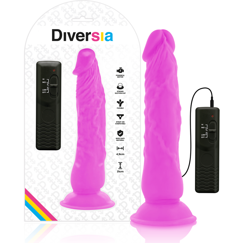 Dildo Vibrante Flessibile Diversia — 21 cm