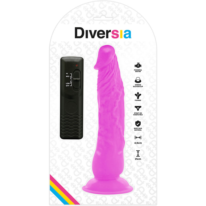 Dildo Vibrante Flessibile Diversia — 21 cm