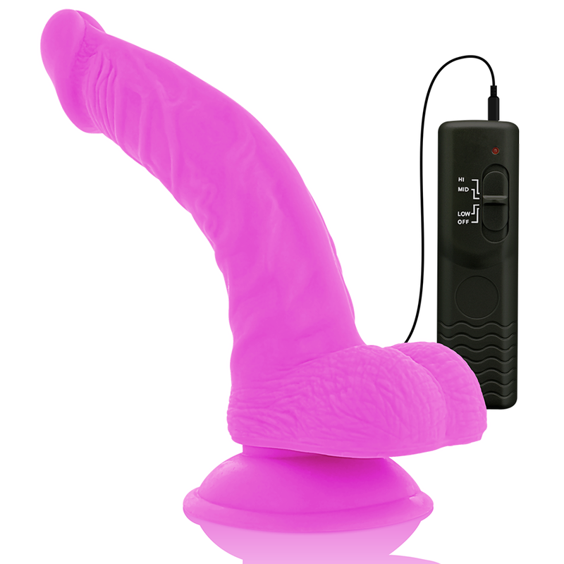 Dildo Vibrante Flessibile Diversia — 21.5 cm, Viola