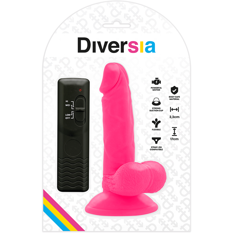 Dildo Vibrante Flessibile Diversia — 17 cm