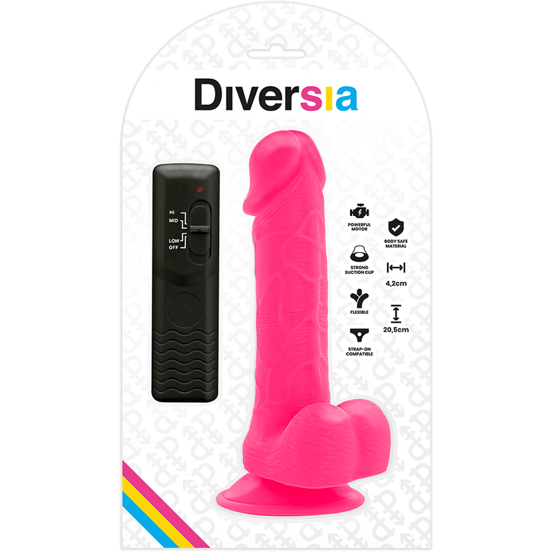 Dildo Vibrante Flessibile Diversia — 20,5 cm
