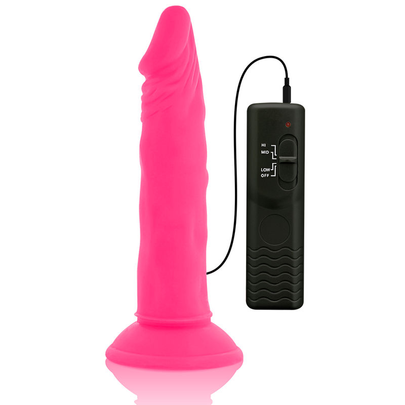 Dildo Flessibile Vibrante Diversia — Silicone Rosa, 23 cm