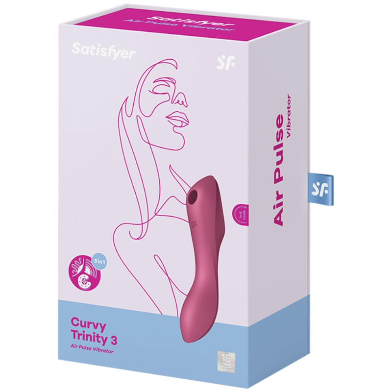 Vibratore Rabbit Air Pulse Satisfyer Curvy Trinity 3 — Rosso