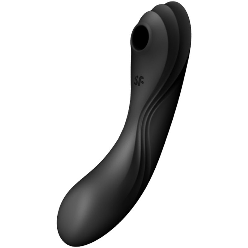 Vibratore Rabbit Air Pulse Satisfyer Curvy Trinity 4 — Nero