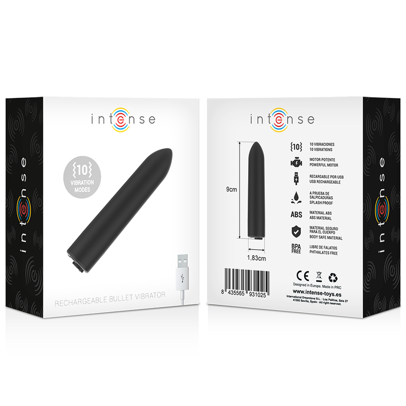 Vibratore Bullet Intense — 10 Modalità, 8,5 cm