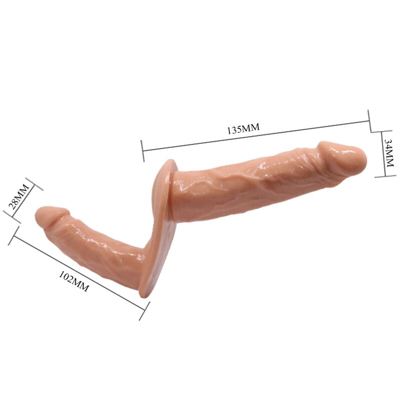Imbracatura Strapless con Doppio Dildo Baile Ultra — TPR
