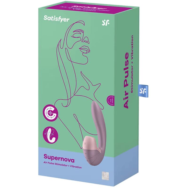 Vibratore Rabbit Satisfyer Supernova — Stimolatore Clitoride Rosa