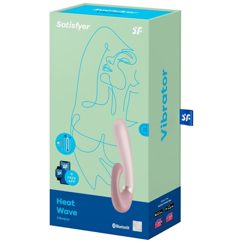 Vibratore Rabbit con Calore Satisfyer Heat Wave — Rosa