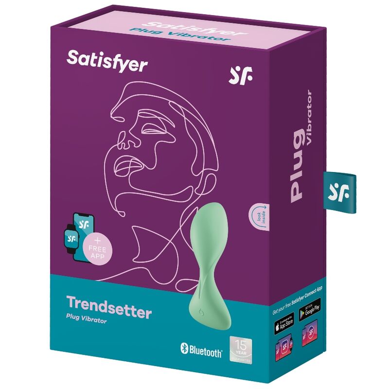 Plug Anale Vibrante App Satisfyer Trendsetter — Verde