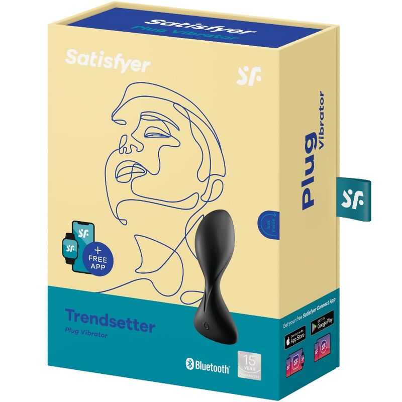 Plug Anale Vibrante con App Satisfyer Trendsetter — Nero