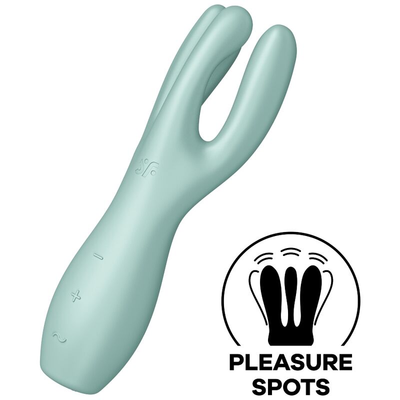 Vibratore Clitoride Satisfyer Threesome 3 — 3 Motori, Menta