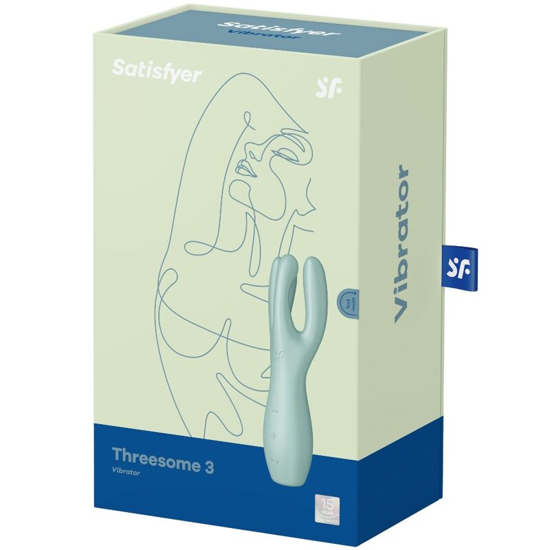 Vibratore Clitoride Satisfyer Threesome 3 — 3 Motori, Menta
