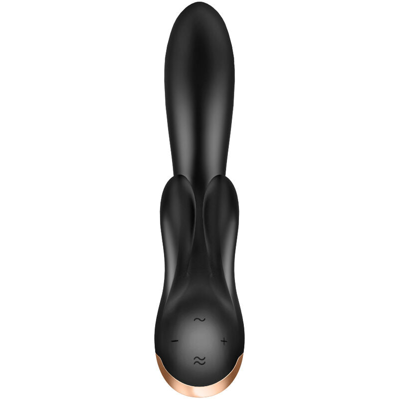Vibratore Rabbit App-Connected Satisfyer Double Flex — Nero