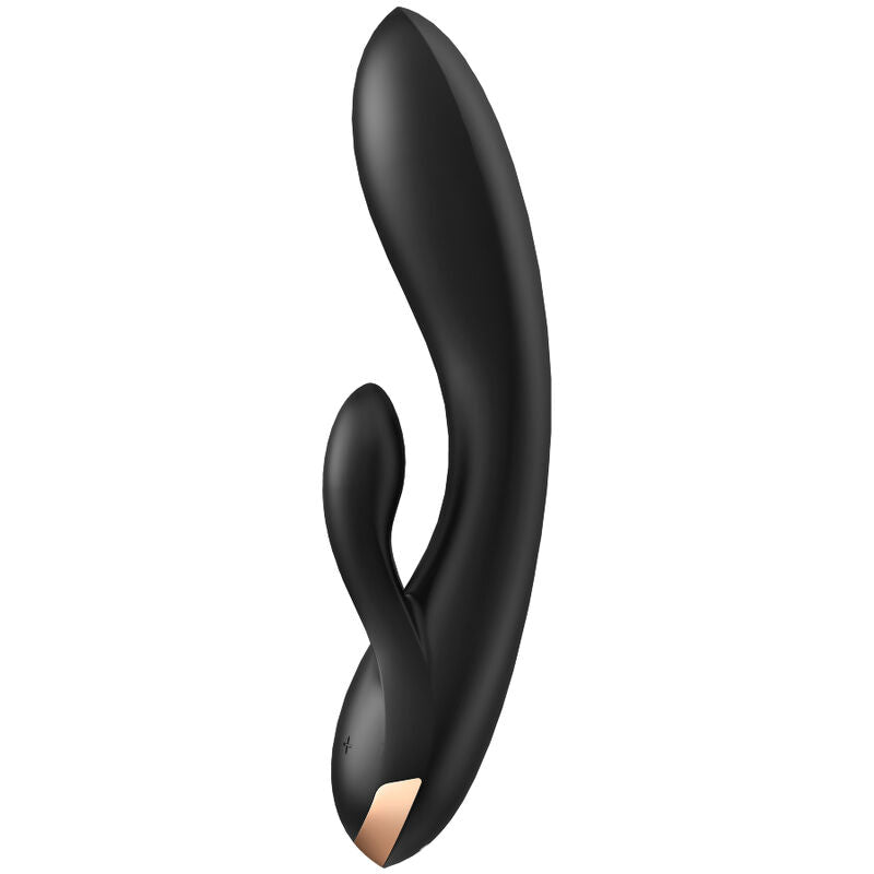 Vibratore Rabbit App-Connected Satisfyer Double Flex — Nero