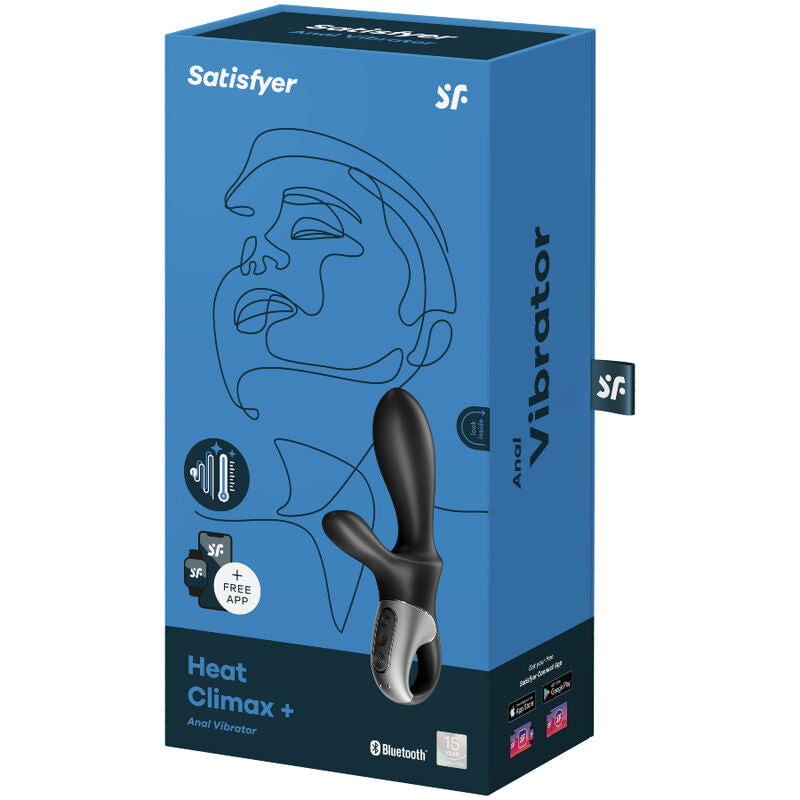 Vibratore Anale Prostata Satisfyer Heat Climax+ — con App, Nero