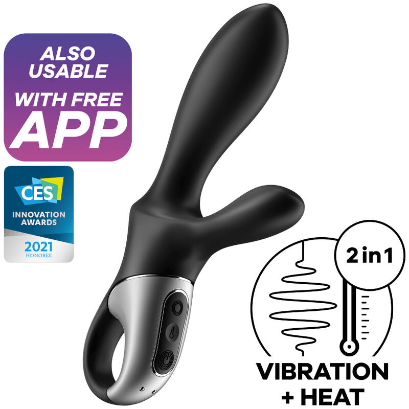 Vibratore Anale Prostata Satisfyer Heat Climax+ — con App, Nero