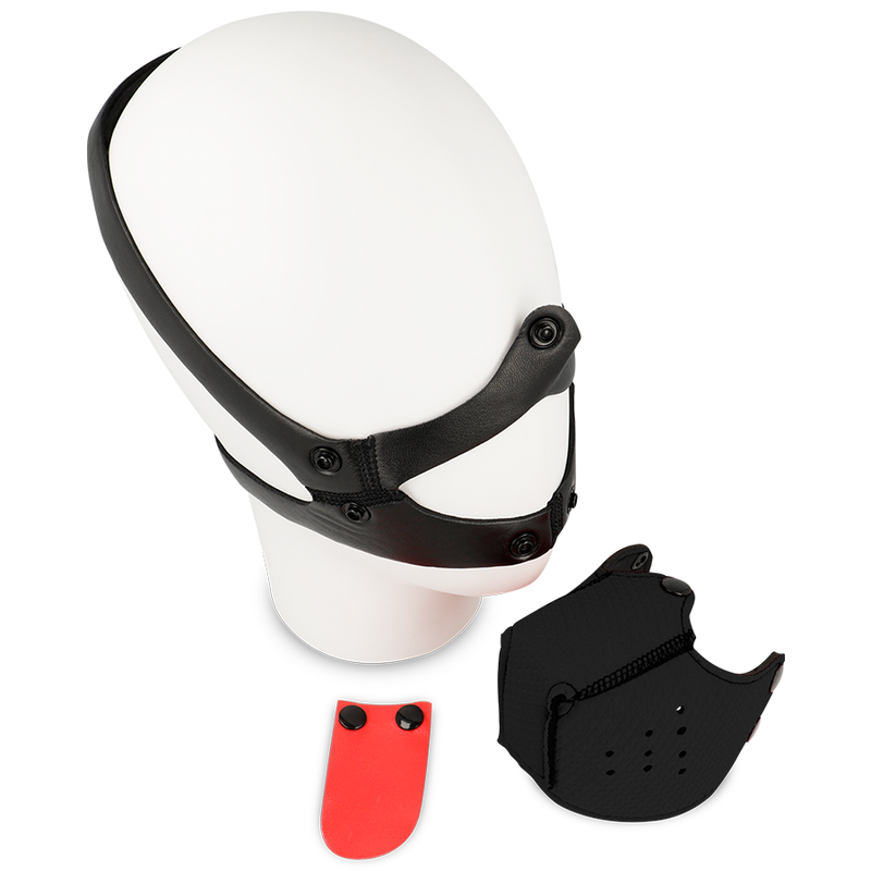 Maschera Muso di Cane BDSM Ohmama Fetish — Nero