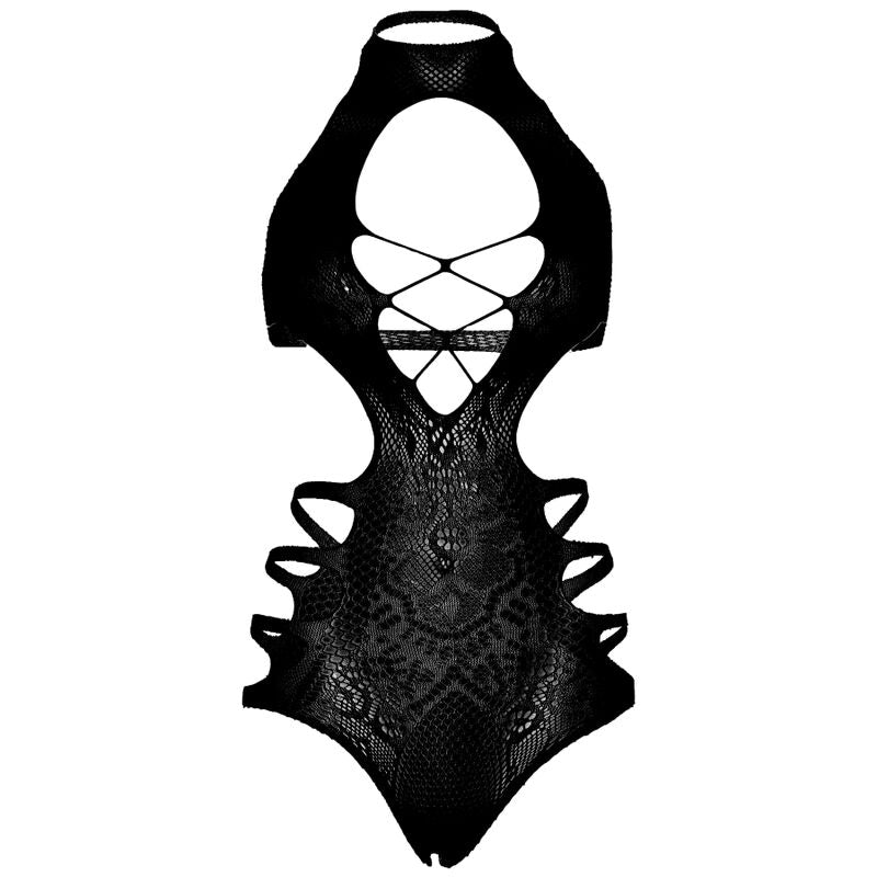 Body Erotico in Pizzo Cut-Out Leg Avenue — Taglia Unica, Nero