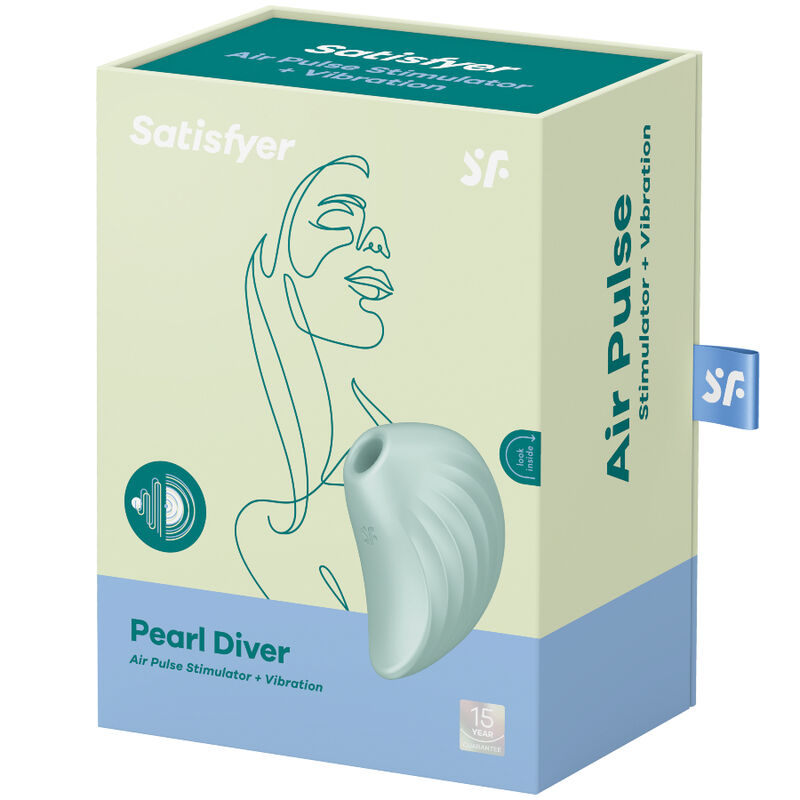 Succhia Clitoride Satisfyer Pearl Diver — Vibratore, Verde