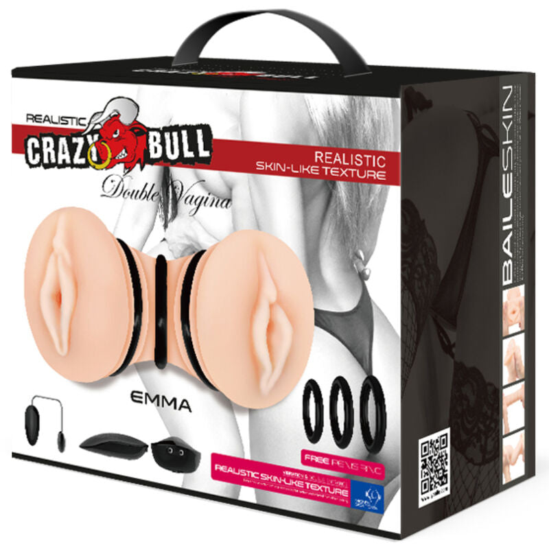 Masturbatore Maschile Realistico Crazy Bull Emma — Doppio Tunnel