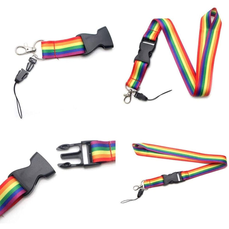Cordino Portabadge con Bandiera LGBT Pride — Arcobaleno