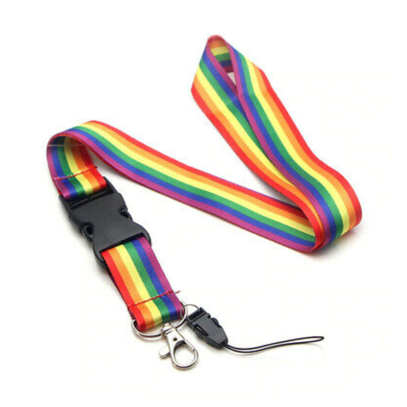 Cordino Portabadge con Bandiera LGBT Pride — Arcobaleno