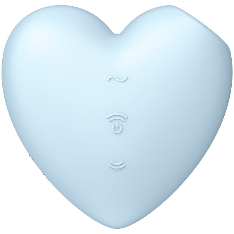 Succhia Clitoride Vibrante Satisfyer Cutie Heart — Blu