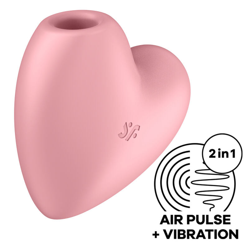 Succhia Clitoride Vibrante Satisfyer Cutie Heart — Rosa