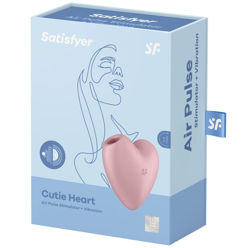 Succhia Clitoride Vibrante Satisfyer Cutie Heart — Rosa