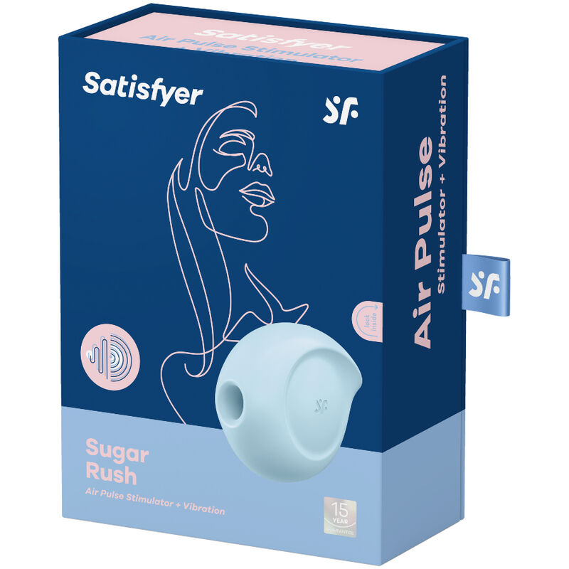 Succhia Clitoride Vibrante Satisfyer Sugar Rush — Blu