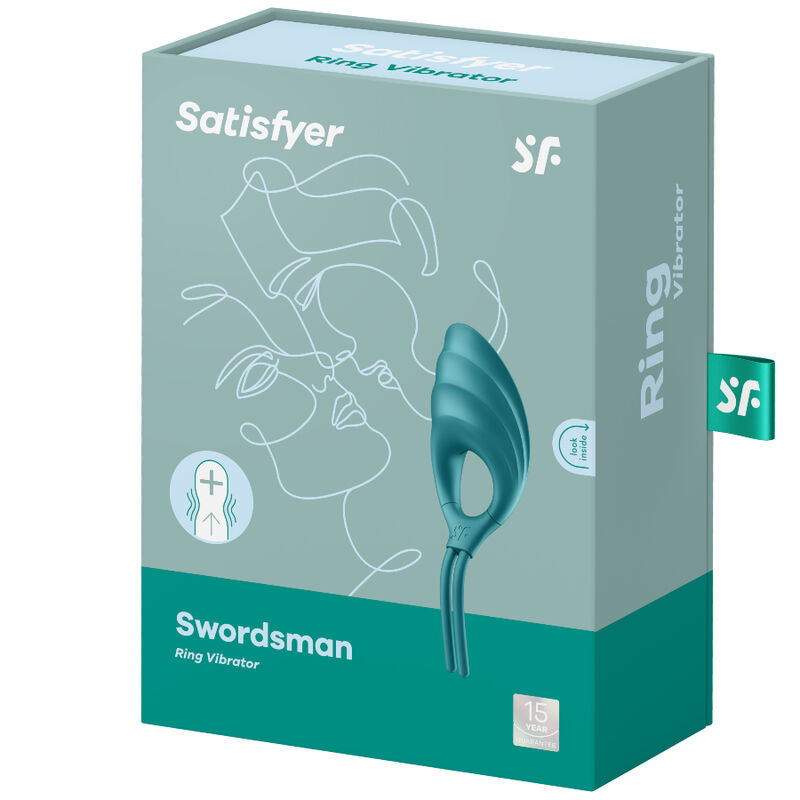 Anello Fallico Vibrante Satisfyer Swordsman — Verde