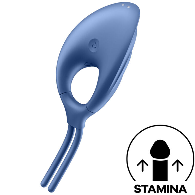 Anello Fallico Vibrante Satisfyer Swordsman — Silicone, Blu