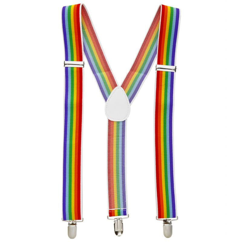 Bretelle con Bandiera Arcobaleno Pride LGBT — Accessorio Festa