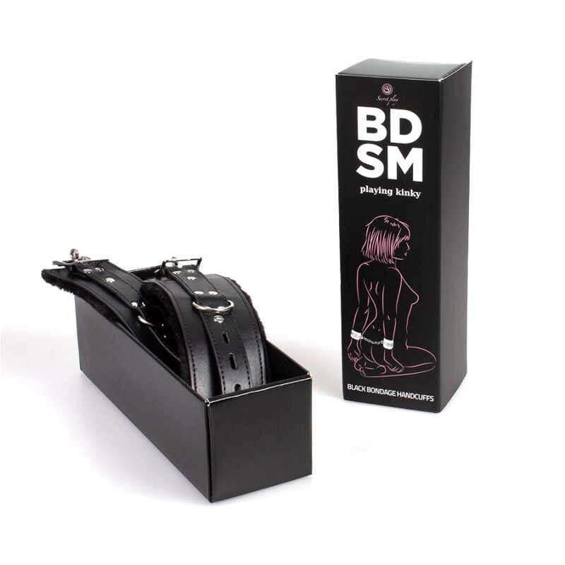Manette BDSM in Ecopelle Secretplay Black Collection — Imbottite