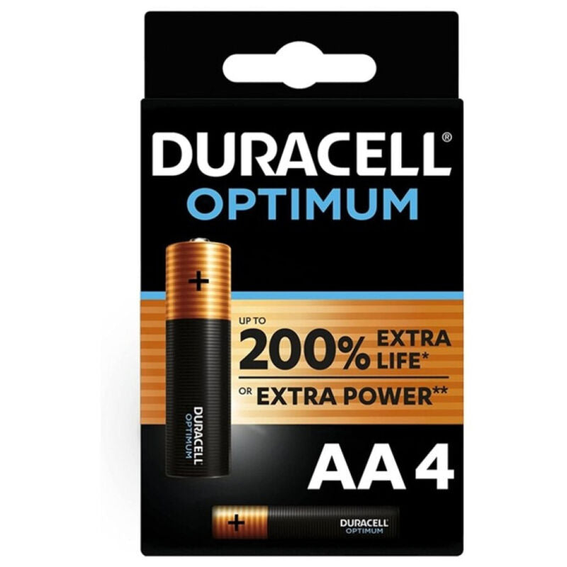 Batterie Alcaline AA Duracell Optimum 200 — 4 Unità
