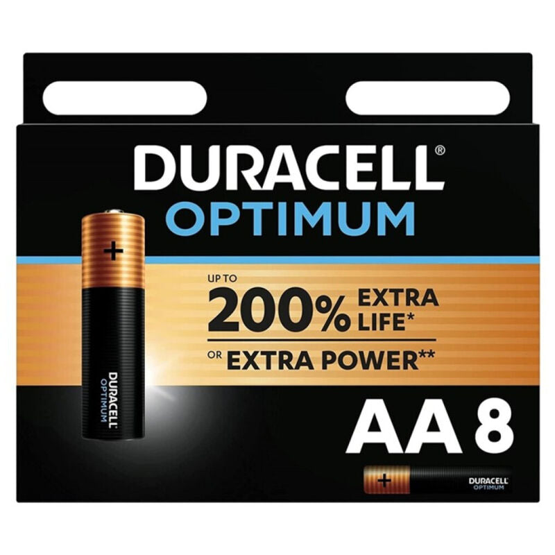 Batterie Alcaline AA Duracell Optimum 200 — 8 Unità