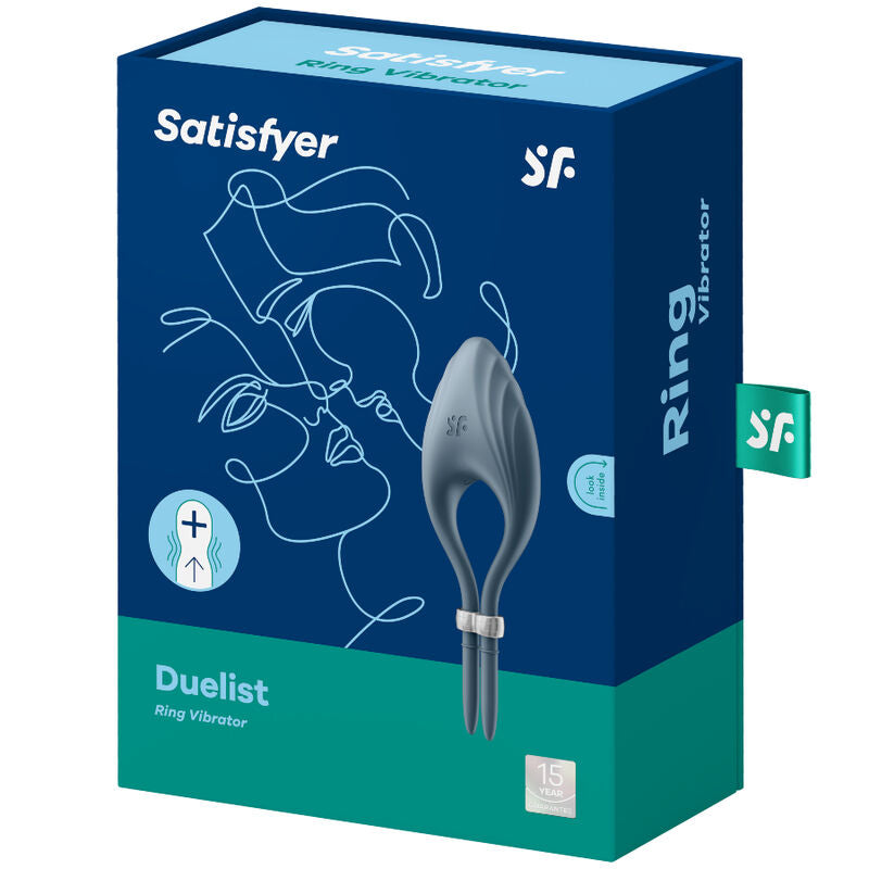 Anello Fallico Vibrante Satisfyer Duelist — Grigio