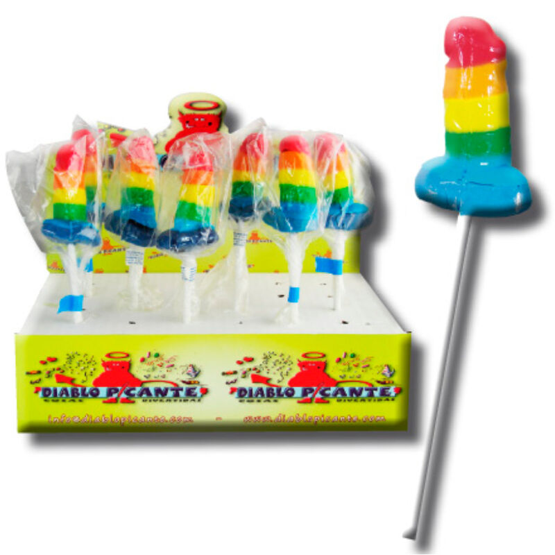 Lecca-Lecca Gommoso a Forma di Pene Pride LGBT — 68 g