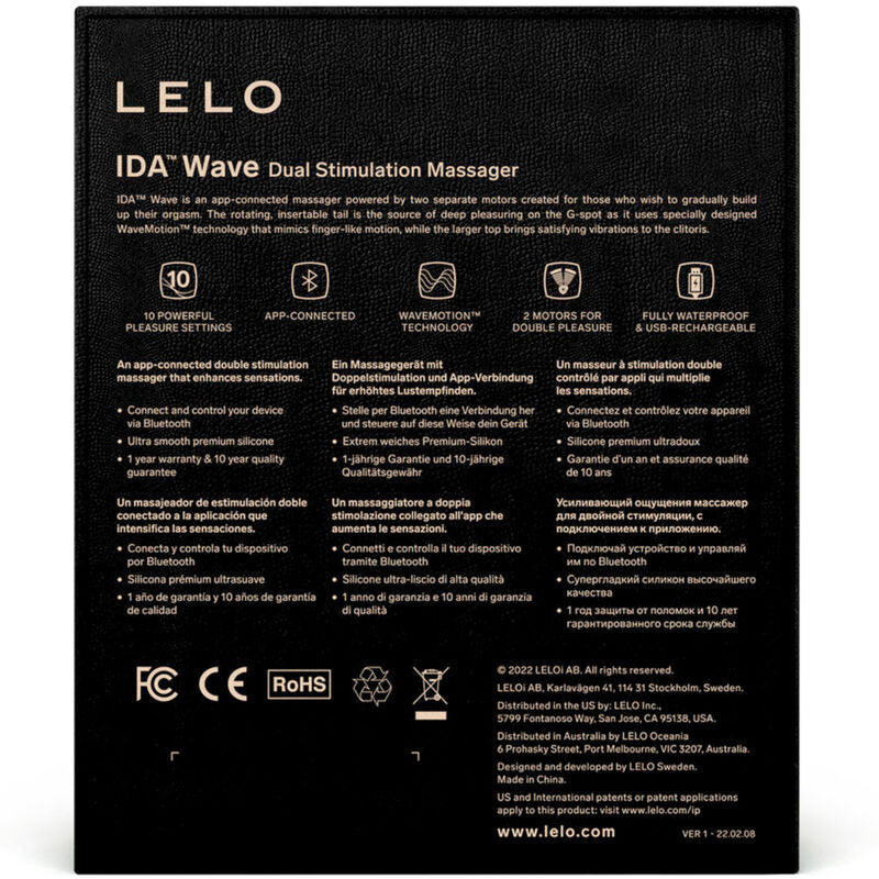 Vibratore Rabbit App-Controlled Lelo Ida Wave — Coral