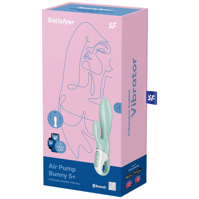 Vibratore Rabbit Gonfiabile Satisfyer Air Pump Bunny 5+ — Verde