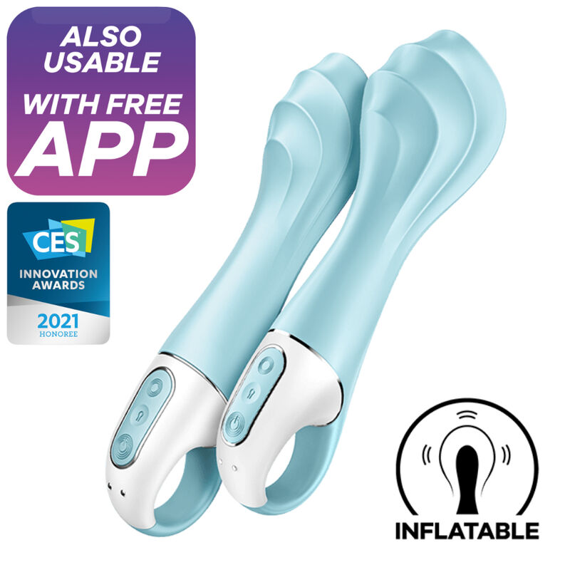 Vibratore Gonfiabile Punto G Satisfyer Air Pump 5+ — Blu