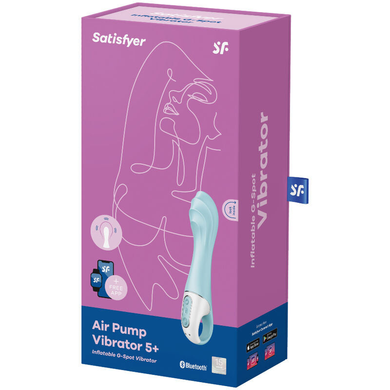 Vibratore Gonfiabile Punto G Satisfyer Air Pump 5+ — Blu