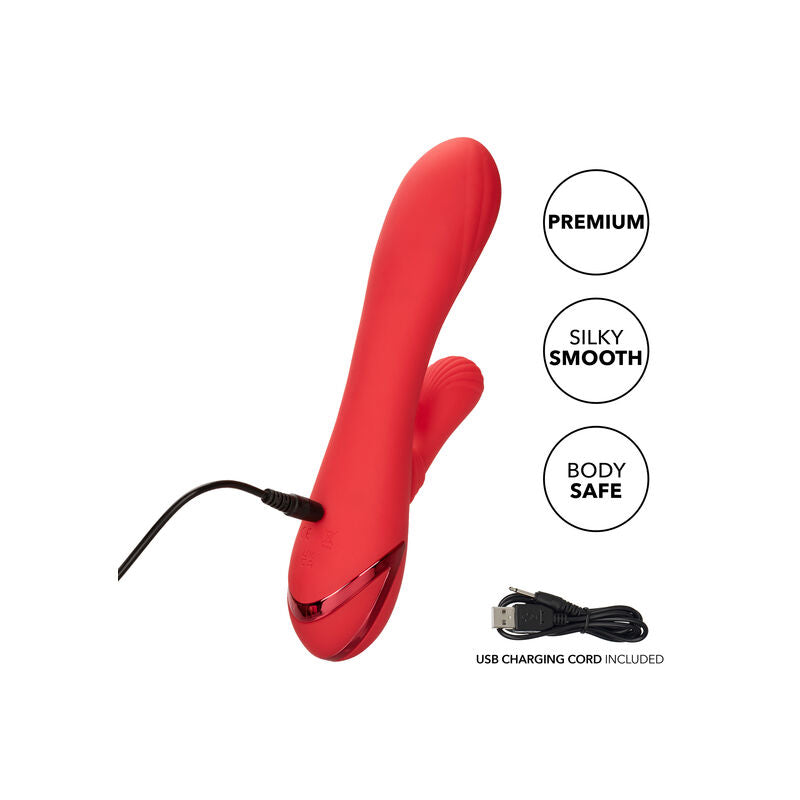 Vibratore Rabbit Riscaldato Calexotics Palisades Passion — Rosso