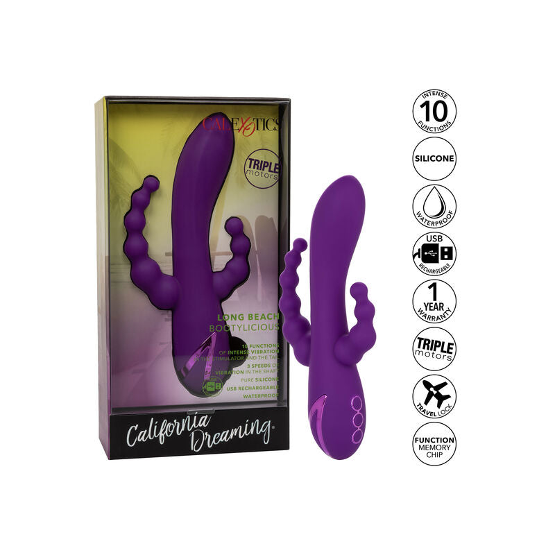 Vibratore Rabbit Doppia Penetrazione Calexotics Long Beach — Viola