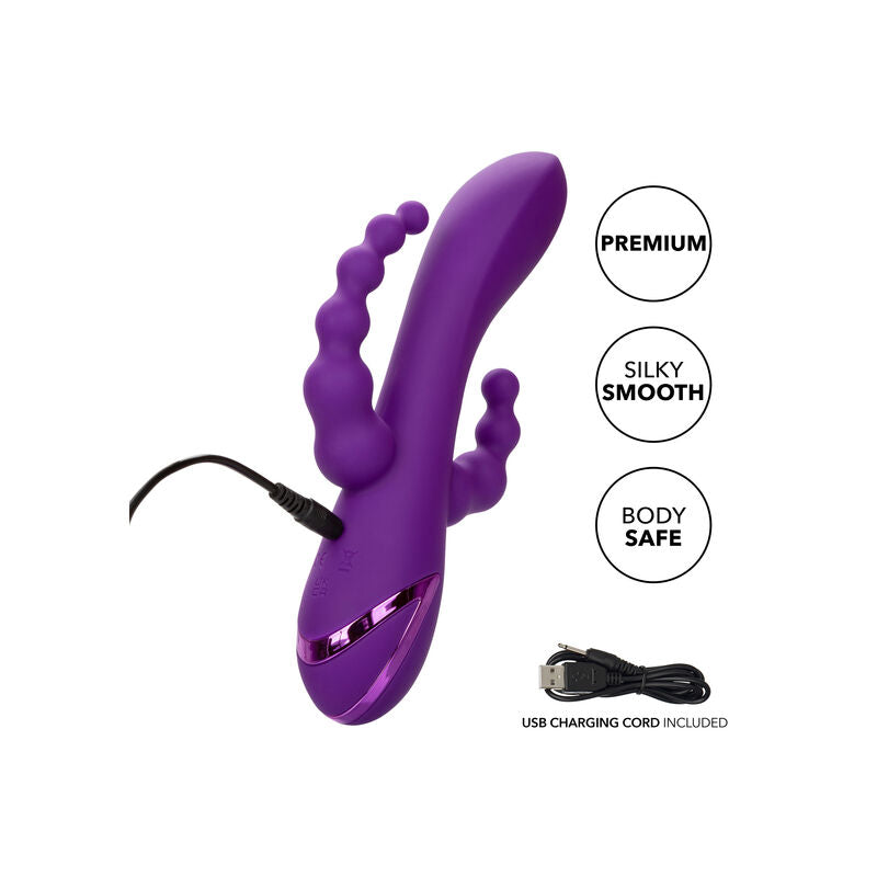 Vibratore Rabbit Doppia Penetrazione Calexotics Long Beach — Viola