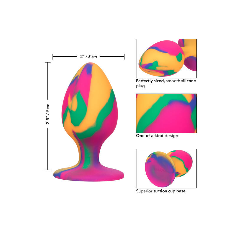 Plug Anale Ventosa Calexotics Cheeky — Silicone Tie-Dye