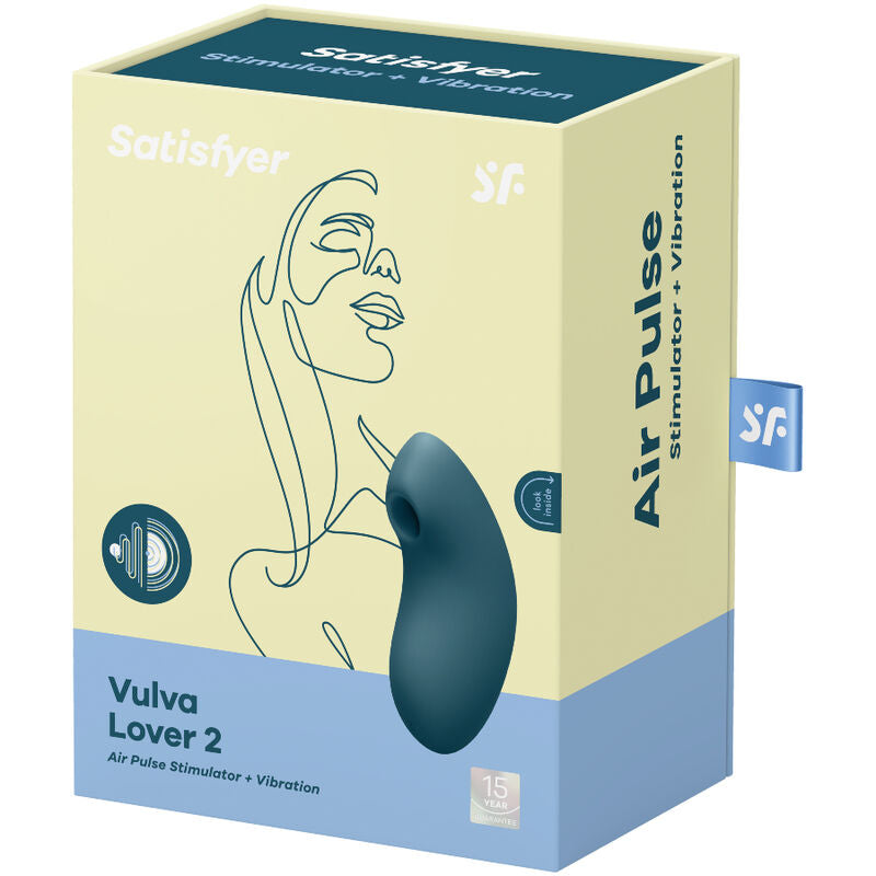 Succhia Clitoride Satisfyer Vulva Lover 2 — Vibratore, Blu