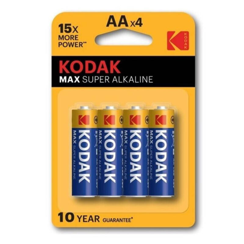 Batterie Alcaline AA Kodak Max LR6 — 4 Unità