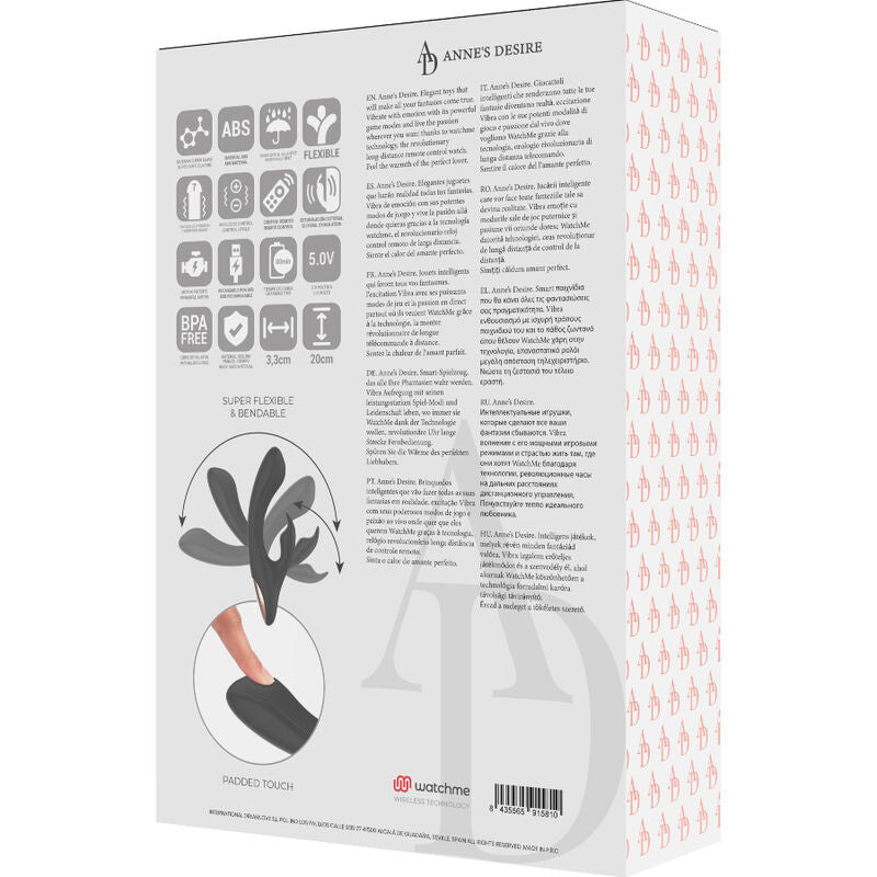 Vibratore Rabbit con Telecomando Anne's Desire Watchme — Nero